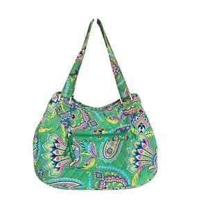 Vera Bradley Handbag/Purse. Emerald Paisley Pattern. Excellent Used Condition.